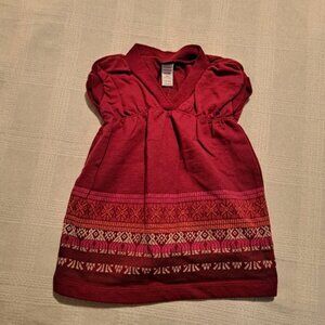 Tea Collection girls 6-12 months maroon dress, VGUC